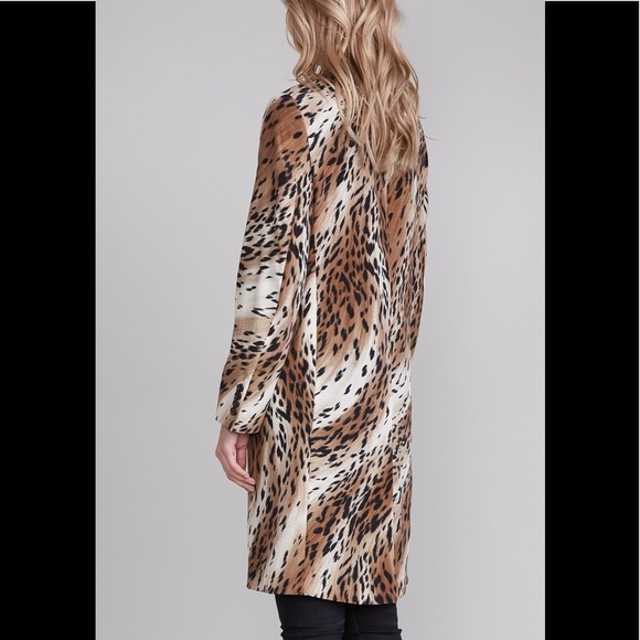 R13 Peak Lapel Double Breasted Coat Cheetah SML - Picture 4 of 6